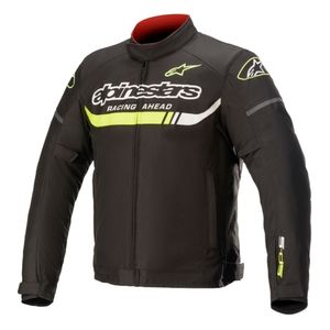 ALPINESTARS T-SPS Ignition Waterproof Jacket, Textiel motorjas heren, Zwart-Geel Fluo