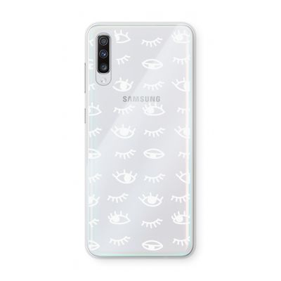 Eye pattern #3: Samsung Galaxy A70 Transparant Hoesje