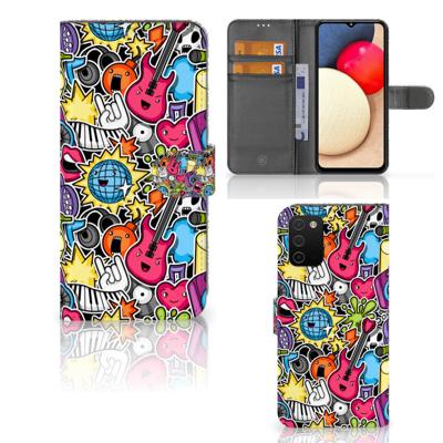 Samsung Galaxy A03s | Wallet Case | met Pasjes | Punk Rock