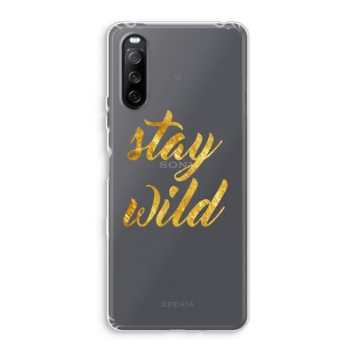 Stay wild: Sony Xperia 10 III Transparant Hoesje