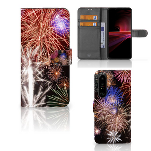 Sony Xperia 1 III Wallet Case met Pasjes Vuurwerk