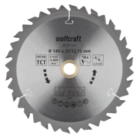 Wolfcraft HM-Cirkelzaagblad | 18 td | Ø140 x 12,75 x 2,4mm | 1 stuk - 6731000 - thumbnail
