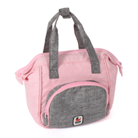 Poppen Verzorgingstas - Melange Grijs Roze