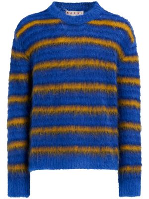 Marni pull rayé à col rond - Bleu