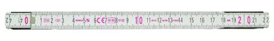 Stabila Duimstok, 1607 wit Hout 2m - 01134