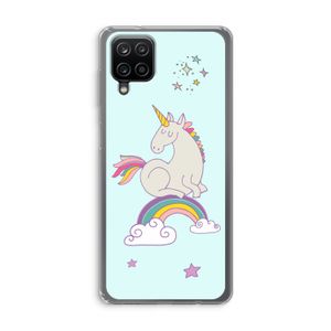 Regenboog eenhoorn: Samsung Galaxy A12 Transparant Hoesje