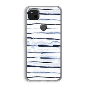 Ink Stripes: Google Pixel 4a Transparant Hoesje