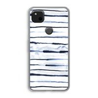 Ink Stripes: Google Pixel 4a Transparant Hoesje Ink Stripes: Google Pixel 4a Transparant Hoesje