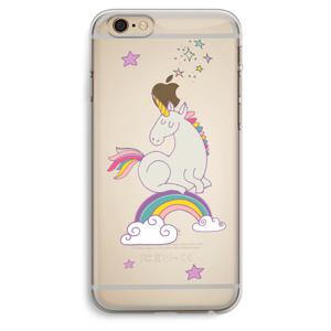 Regenboog eenhoorn: iPhone 6 Plus / 6S Plus Transparant Hoesje