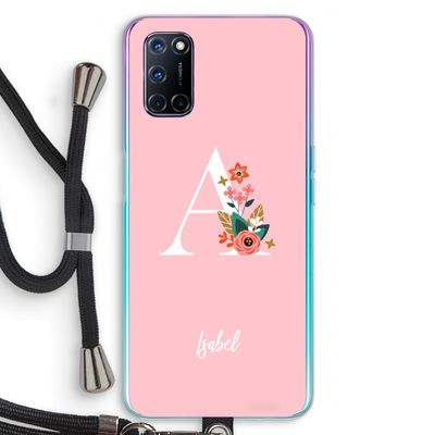 Pink Bouquet: Oppo A52 Transparant Hoesje met koord