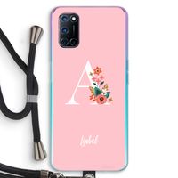 Pink Bouquet: Oppo A52 Transparant Hoesje met koord