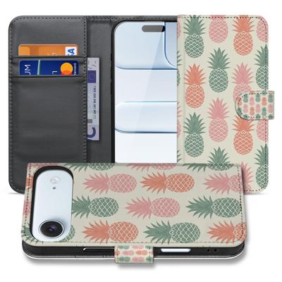 Ananas Hoesje Voor iPhone Air | Book Case | Portemonnee hoesje