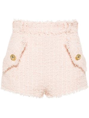 Balmain short en tweed à boutons en chaîne - Tons neutres