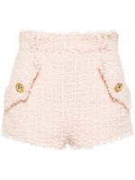 Balmain short en tweed à boutons en chaîne - Tons neutres - thumbnail