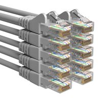 Cat 5e - U/UTP - Netwerkkabel - Patchkabel - Internetkabel - 1 Gbps - 50 meter - Grijs - Allteq - thumbnail