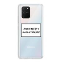 Alone: Samsung Galaxy S10 Lite Transparant Hoesje