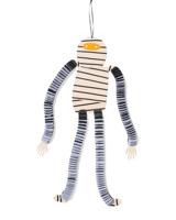 HEMA Hangend Skelet 150x17cm Papier Halloween (wit/zwart)