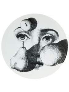 Fornasetti assiette en porcelaine imprimée - Blanc