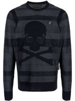 Philipp Plein pull Skull&Bones en laine mélangée - Bleu