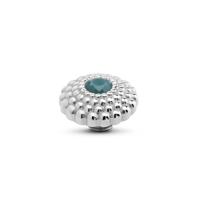 Melano Vivid Lotus CZ Steentje Retro Blue | Zilver