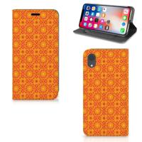 Apple iPhone Xr | Hoesje met Magneet | Batik Oranje