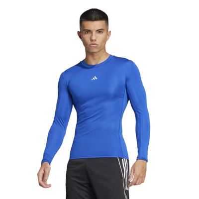 adidas TECHFIT Ondershirt Lange Mouwen Blauw