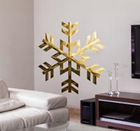 Muursticker gouden sneeuwvlok