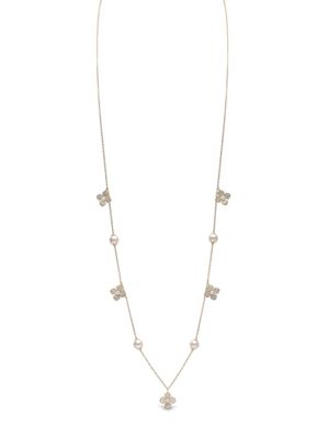 Yoko London collier Petal en or 18ct serti de perles et de diamants