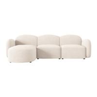 Micadoni Home Blair Hoekbank met Chaise Longue Links - Chenille - Lichtbeige