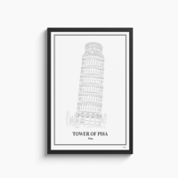 Poster Tower of Pisa - Pisa Zonder Lijst A4 (21 x 30cm)