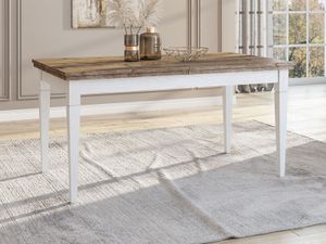 Verlengbare eettafel EVOCO 160>240 cm wit/ribbec eik