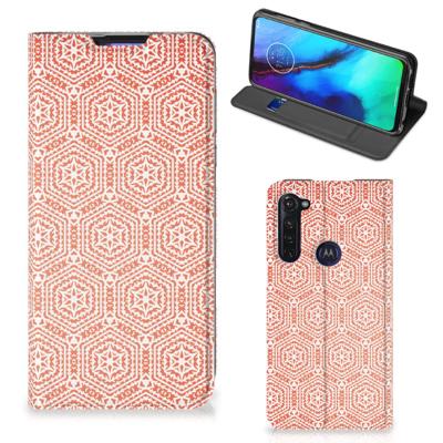 Motorola Moto G Pro | Hoesje met Magneet | Pattern Orange