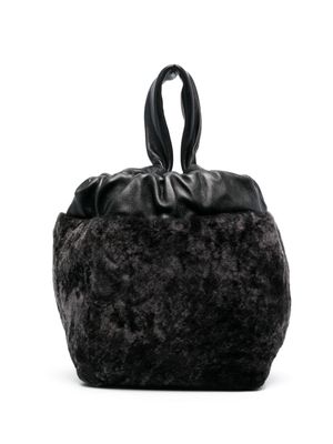 Jil Sander sac à main en cuir - Noir