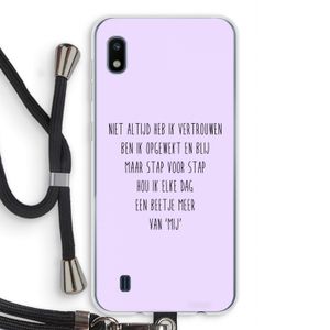 Zelfvertrouwen: Samsung Galaxy A10 Transparant Hoesje met koord