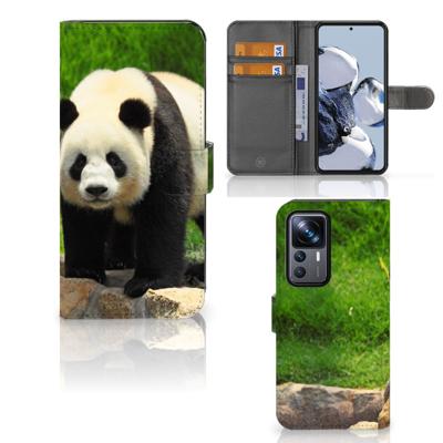 Xiaomi 12T | 12T Pro | Telefoonhoesje | Met pasjeshouder | Panda
