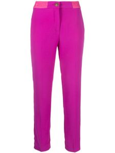 Versace Jeans Couture pantalon slim à taille à logo - Rose