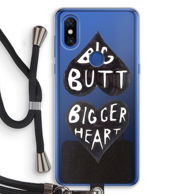 Big butt bigger heart: Xiaomi Mi Mix 3 Transparant Hoesje met koord