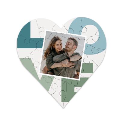 Hart puzzel met foto Hart puzzel met foto