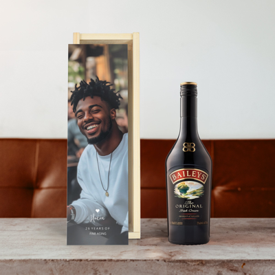 Likeur in bedrukte kist - Baileys Original