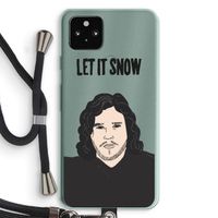 Let It Snow: Pixel 5a 5G Transparant Hoesje met koord
