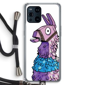 Lama: Oppo Find X3 Transparant Hoesje met koord