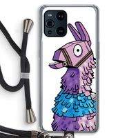 Lama: Oppo Find X3 Transparant Hoesje met koord