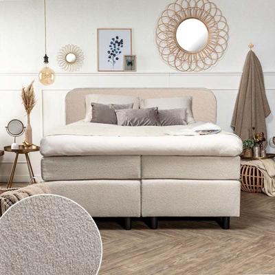 Boxspring Curvy Teddy 160x210 Cm Inclusief Buik Slaper & Rug Slaper & Zij Slaper & Vlak Nova Spring - Dekbed-Discounter.nl