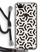 Crazy pattern: Pixel 3a Transparant Hoesje met koord