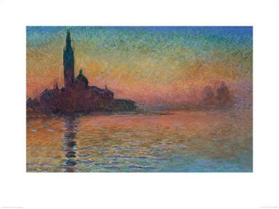 Kunstdruk Monet - Sunset in Venice 60x80cm