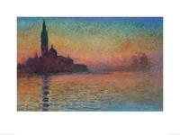 Kunstdruk Monet - Sunset in Venice 60x80cm