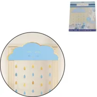 Amscan Deurgordijn babyshower blauw/goudkleurig 193 cm | 12 stuks