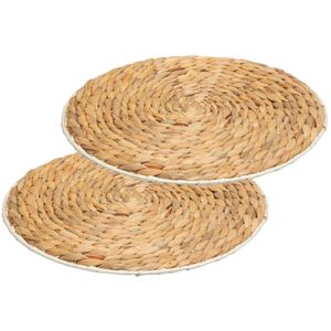 Set van 6x stuks placemats zeegras naturel 35 cm