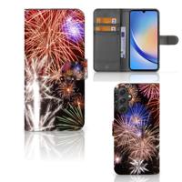 Samsung Galaxy A24 4G | Wallet Case | met Pasjes | Vuurwerk