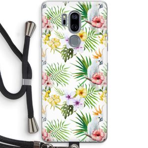 Gele kuif: LG G7 Thinq Transparant Hoesje met koord